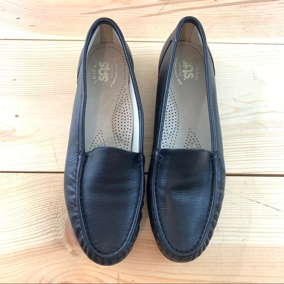 SAS Tripad Comfort Simplify black leather slip on - Picture 5 of 12